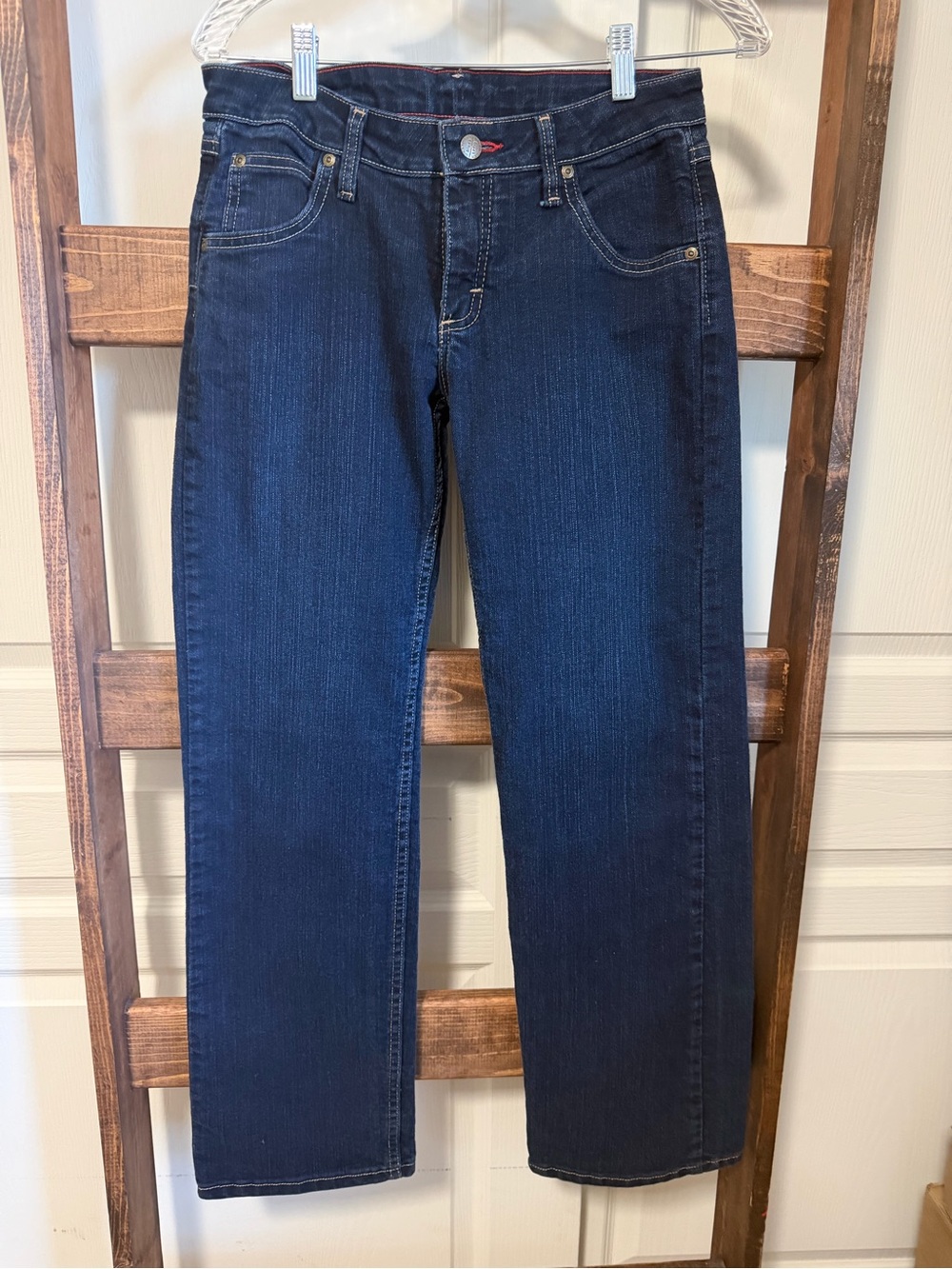Wrangler Women's Dark Blue Straight-Leg Jeans